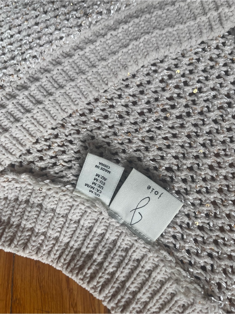 Joie Light Taupe Knit Sweater with Metallic Thread - Picture 7 of 7